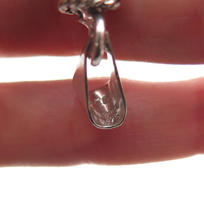 925 Sterling Silver Vintage Mexico Roped Cross Pendant