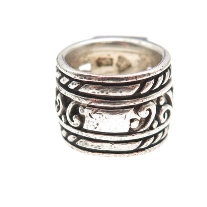 Silpada 925 Sterling Silver Vintage Real Black Onyx Oxidized Ring Size 5