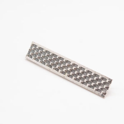 925 Sterling Silver Vintage Danecraft Textured Bar Pin Brooch