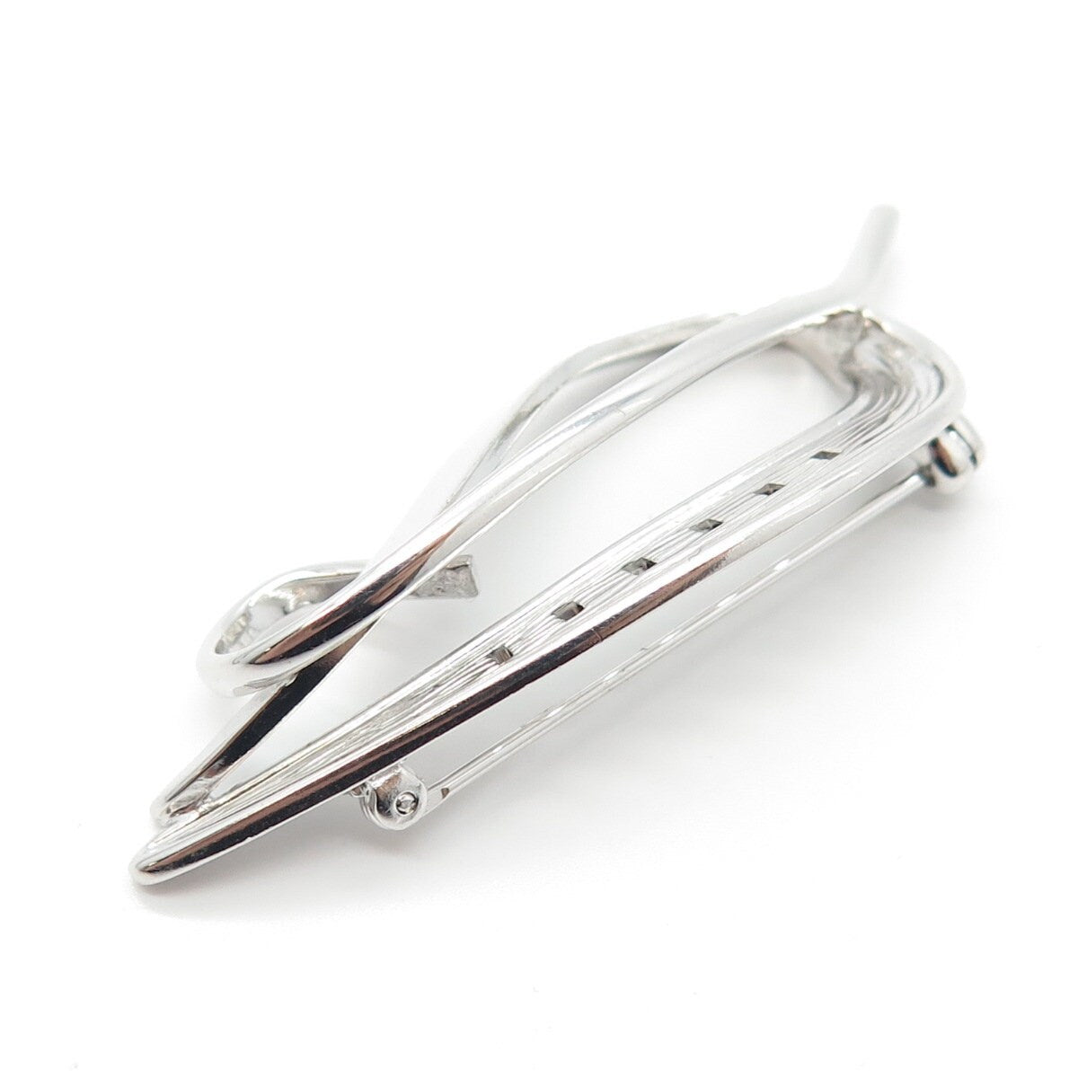 925 Sterling Silver Vintage Vargas Leaf Pin Brooch
