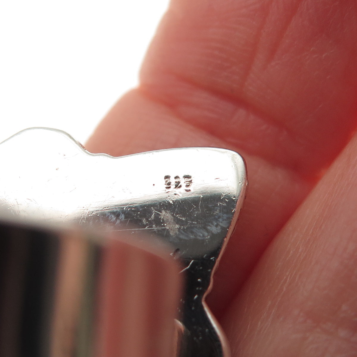 925 Sterling Silver Vintage Real Pink Moonstone Adjustable Ring Size 8.75