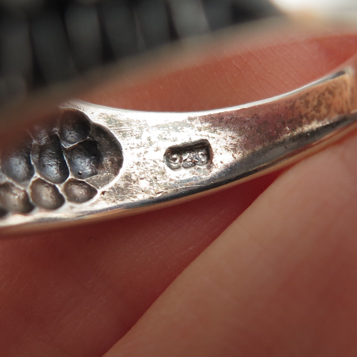 925 Sterling Silver Vintage Real Black Onyx Oxidized Ring Size 10.75