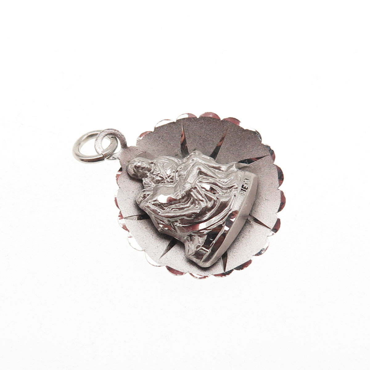 Catamore 925 Sterling Silver Vintage Pieta Medal NY World’s Fair Charm Pendant