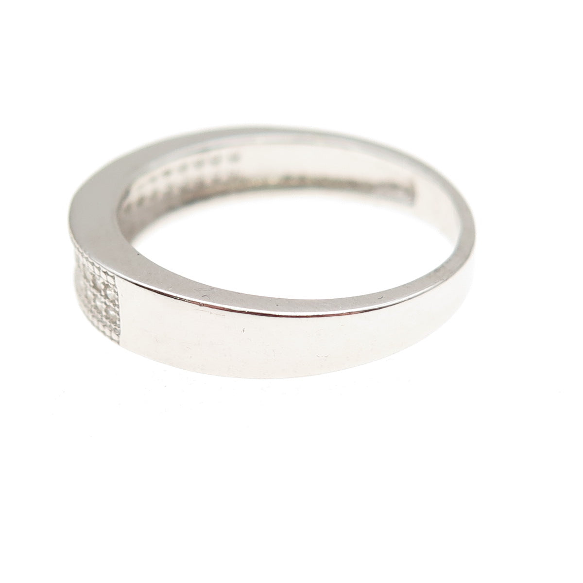 925 Sterling Silver Round-Cut C Z Sparkle Ring Size 9