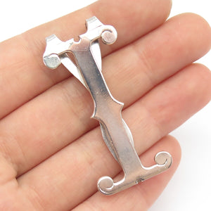 925 Sterling Silver Vintage Letter "I" Initial Bookmark