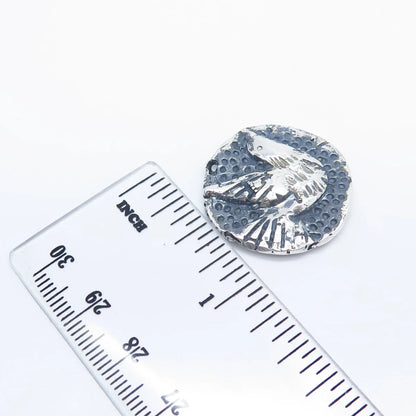 925 Sterling Silver Vintage Flying Bird Pendant