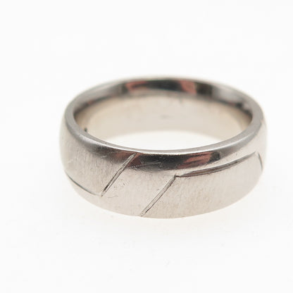 Cilor 925 Sterling Silver Round-Cut C Z Band Ring Size 6