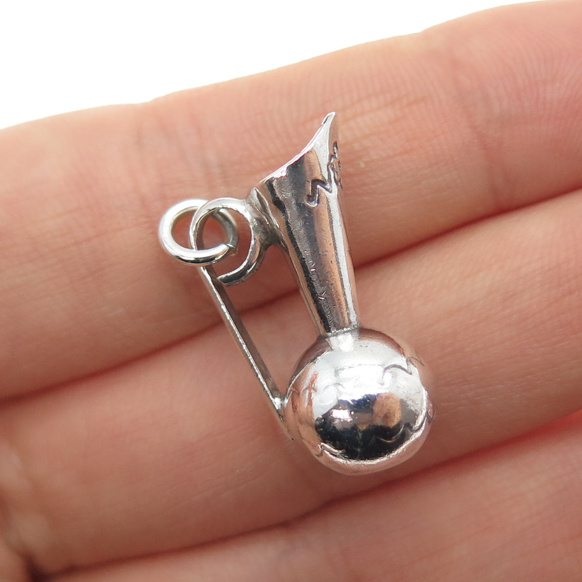 Old Pawn 925 Sterling Silver Vintage Southwestern Pitcher Mini 3D Charm Pendant