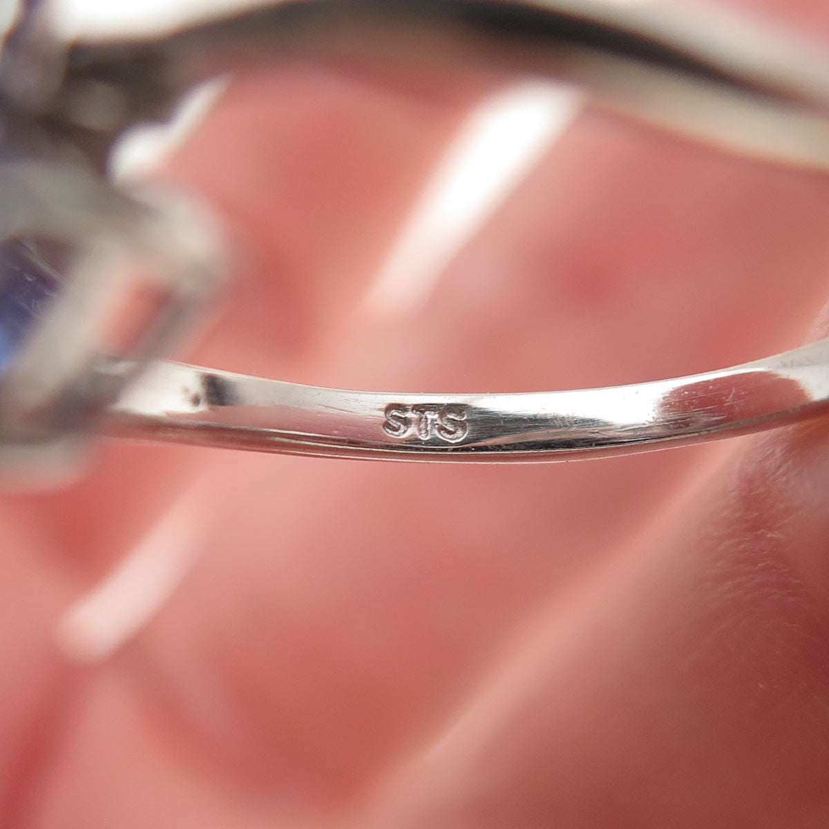 Chuck Clemency 925 Sterling Silver Real Tanzanite Bypass Ring Size 7.25