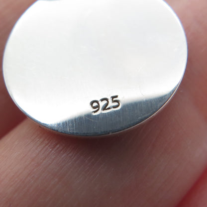 925 Sterling Silver Pink Enamel Couple of Cats Love Minimalist Charm Pendant