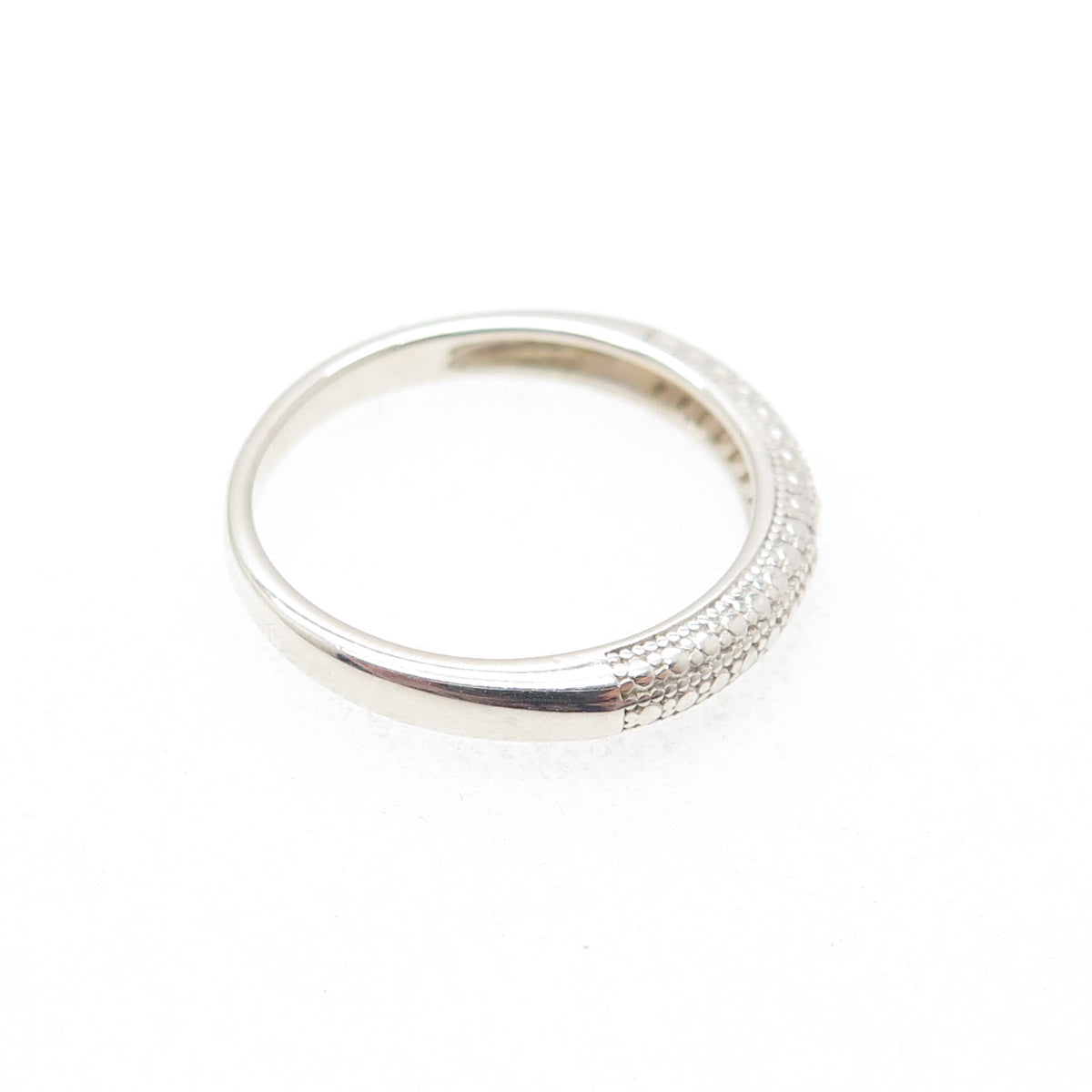 DBJ DEE BERKLE 925 Sterling Silver Real Round-Cut Diamond Accent Ring Size 6