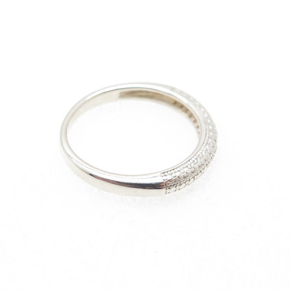 DBJ DEE BERKLE 925 Sterling Silver Real Round-Cut Diamond Accent Ring Size 6