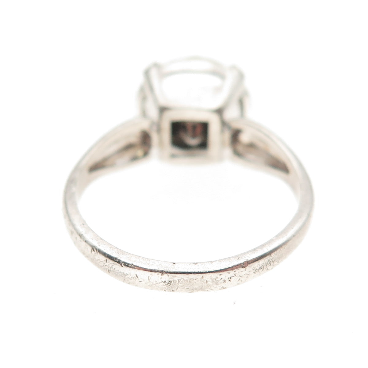 Clark & Coombs 925 Sterling Silver Vintage Rhinestone Engagement Ring Size 6.25