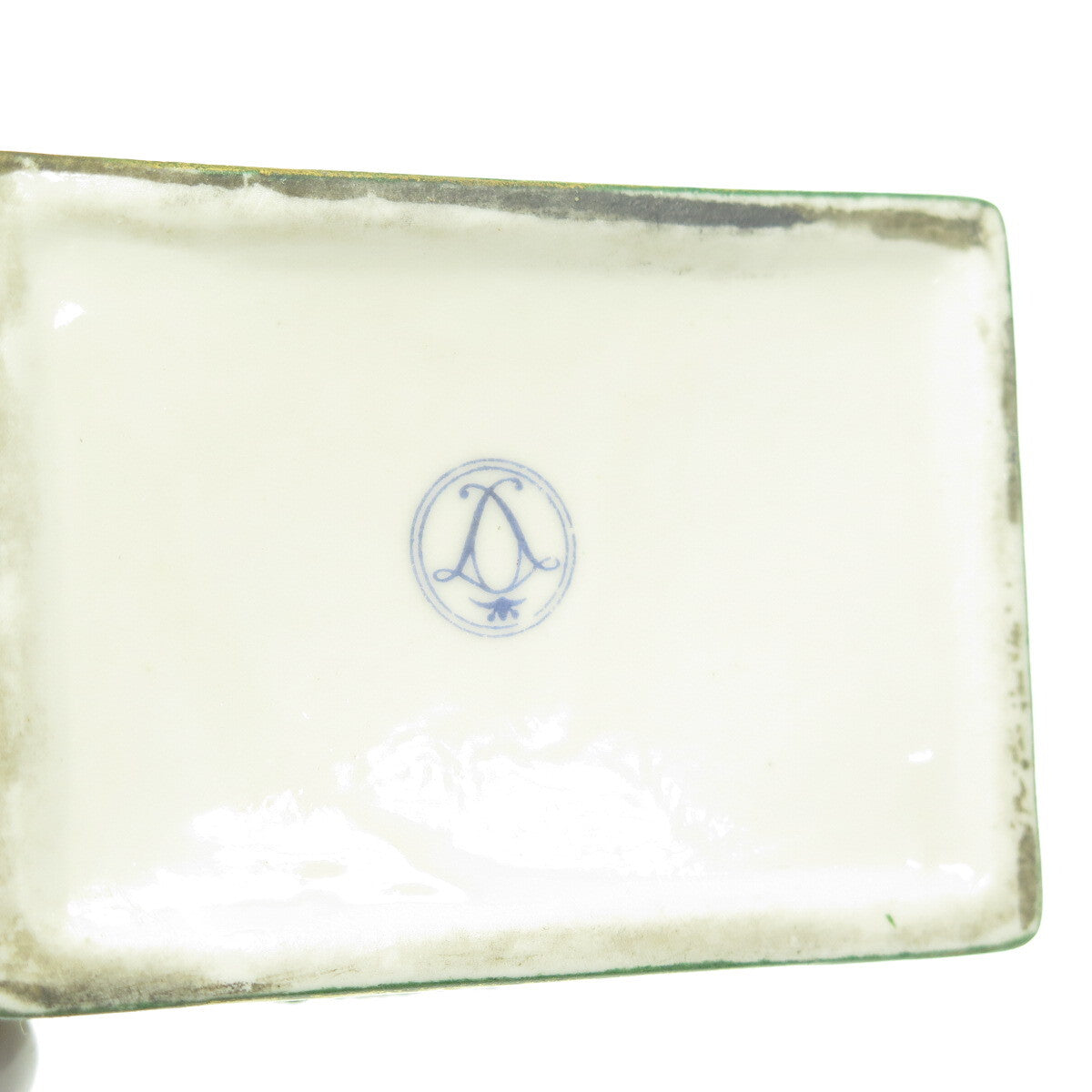 SEVRES A. MAX Antique Late XIX France Hand-Painted Porcelain Couple Trinket Box