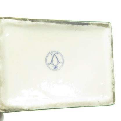 SEVRES A. MAX Antique Late XIX France Hand-Painted Porcelain Couple Trinket Box