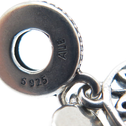 PANDORA 925 Sterling Silver Round-Cut C Z Tree of Life Family Dangle Charm
