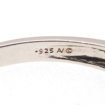 ALWAND VAHAN 925 Sterling Vintage Real Garnet Citrine Quartz Bangle Bracelet 7"