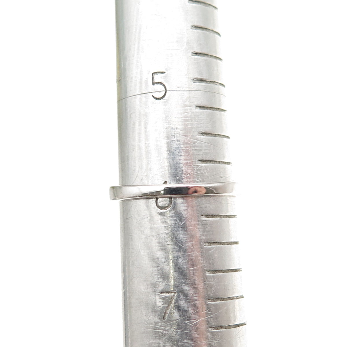 925 Sterling Silver Real Round-Cut Diamond Fleur de Lis Ring Size 6