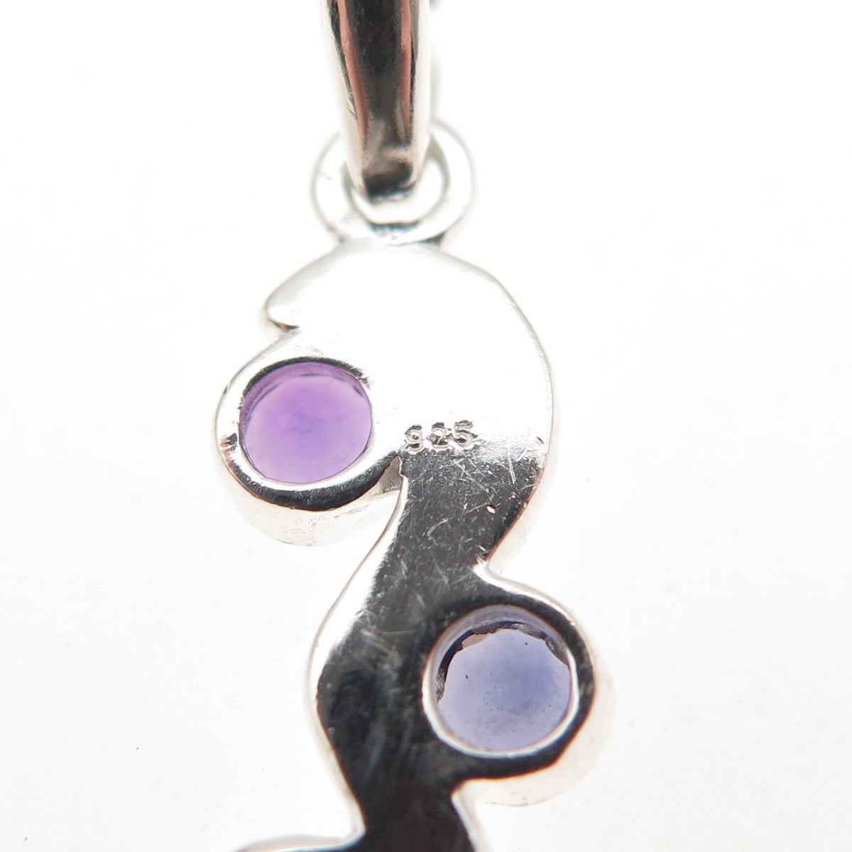 925 Sterling Vintage Topaz Amethyst Iolite Citrine Garnet Peridot Necklace 18"