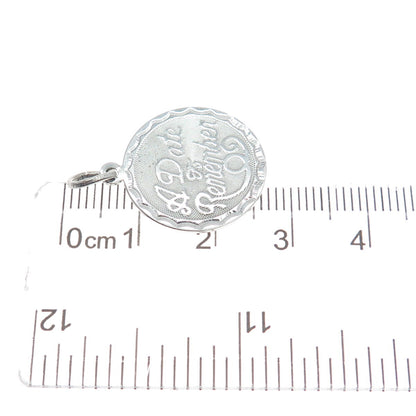 925 Sterling Silver Vintage "A Date To Remember" Charm Pendant