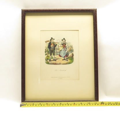 ANTIQUE End XIX Hand-Colored Lithograph Bei Innsbruck C.A.Czichna