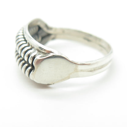 925 Sterling Silver Vintage Lacing Ring Size 6.25