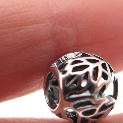 PANDORA 925 Sterling Silver Autumn Bliss Leaves Slide Bead Charm