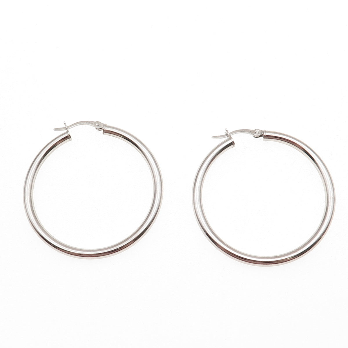 925 Sterling Silver Tube Hoop Earrings