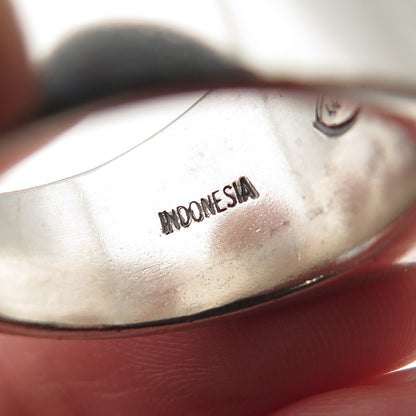 Lois Hill 925 Sterling Silver Vintage Granulated Scroll Signet Ring Size 9.25