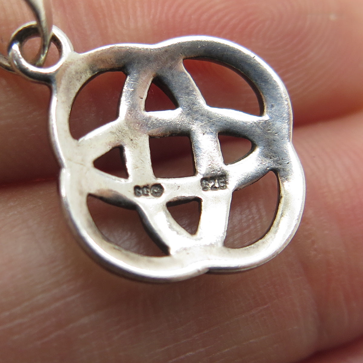 925 Sterling Silver Vintage Celtic Knot Minimalist Charm Pendant