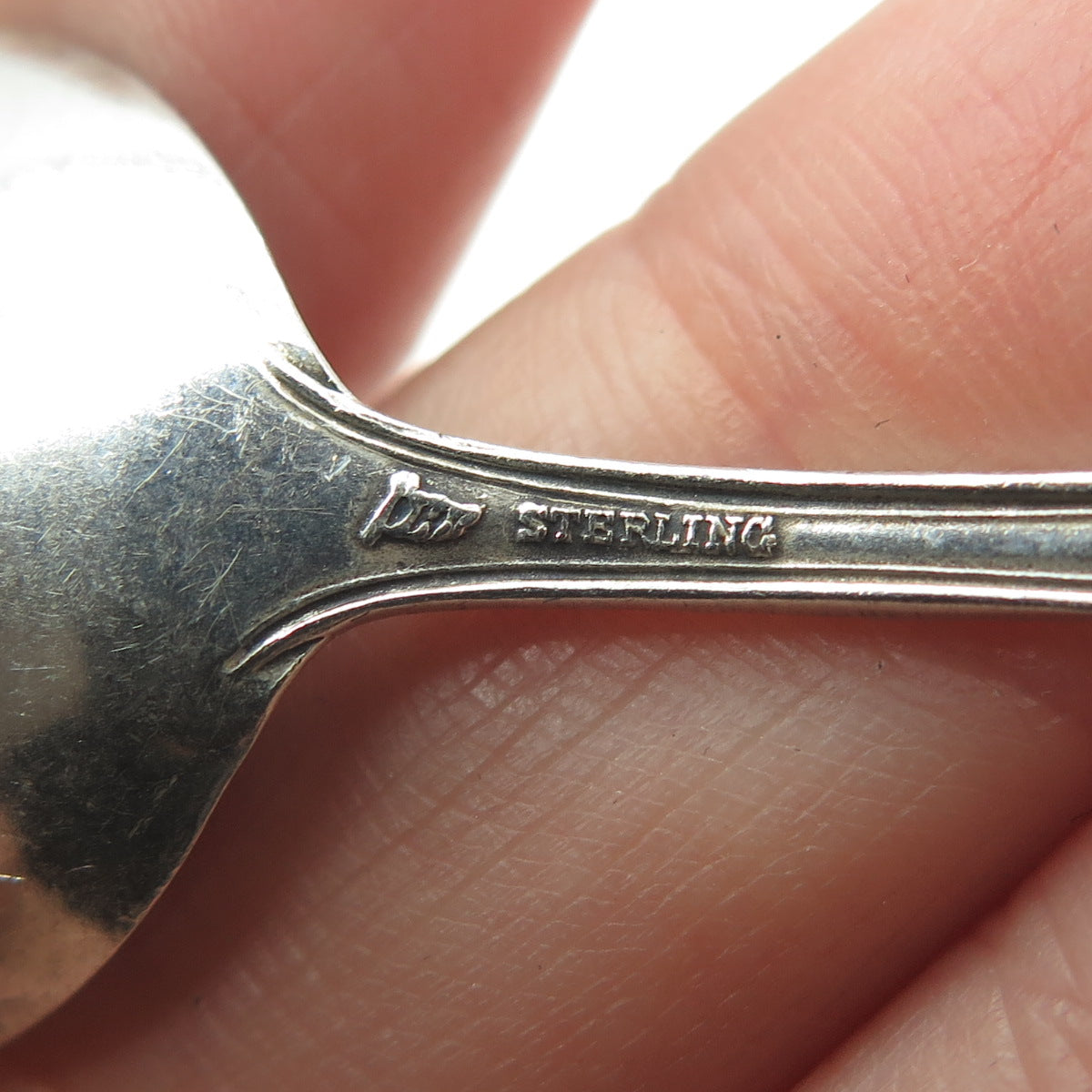 MECHANICS 925 Sterling Silver Antique The Moat - Fortress Monroe Coffee Spoon