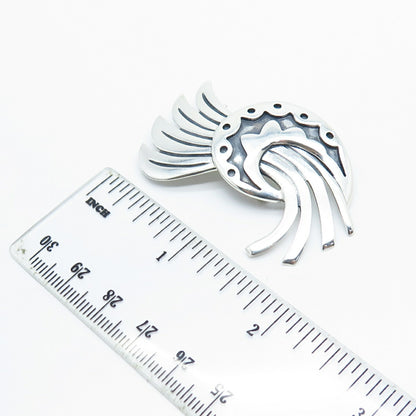 925 Sterling Silver Vintage Mexico Modernist Pin Brooch