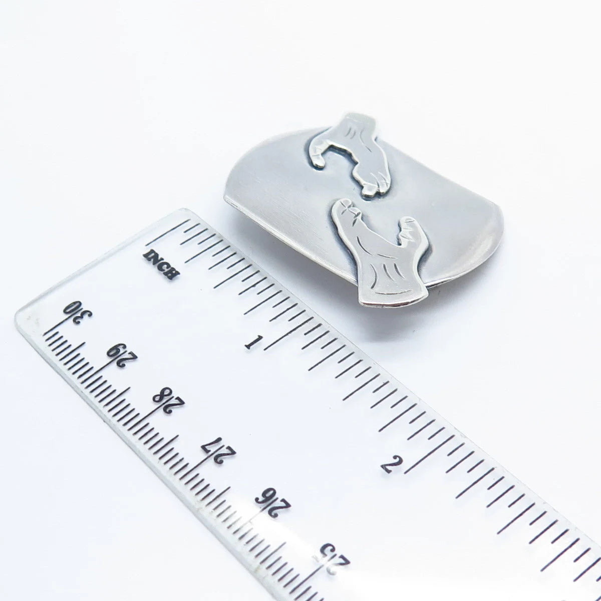 925 Sterling Silver Vintage Hands Pin Brooch