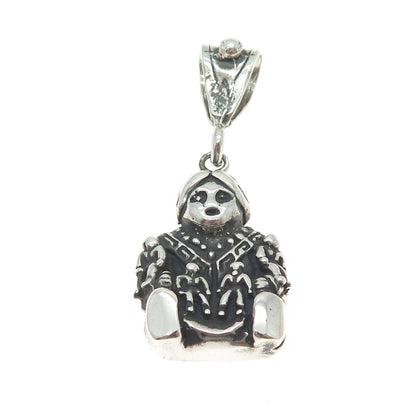 Old Pawn 925 Sterling Silver Vintage Southwestern Kachina Doll Tribal Pendant