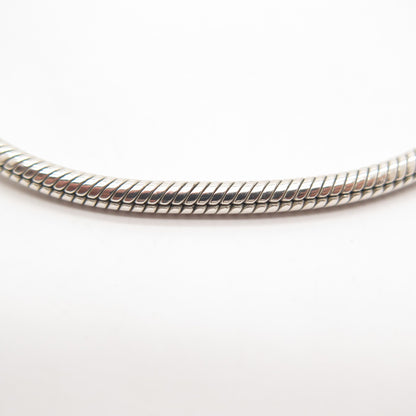 925 Sterling Silver Herringbone Station Link Bracelet 5 3/4"