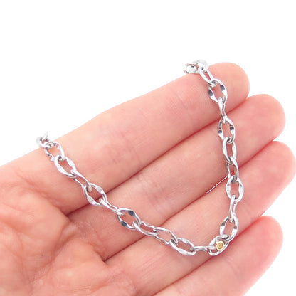 TACORI 18K Gold & 925 Sterling Silver Crescent Eclipse Chain Necklace 18"