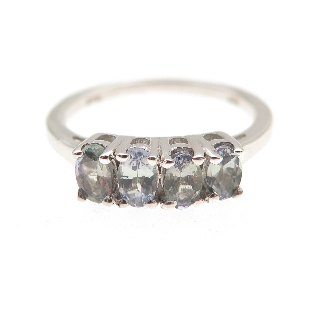 Chuck Clemency 925 Sterling Silver Real Oval-Cut Tanzanite Ring Size 7.25