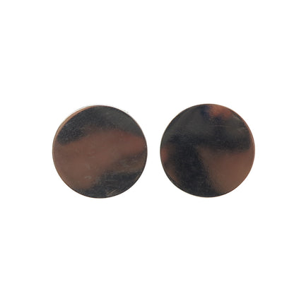 S. Kirk & Son 925 Sterling Silver Vintage Modernist Disc Screw Back Earrings