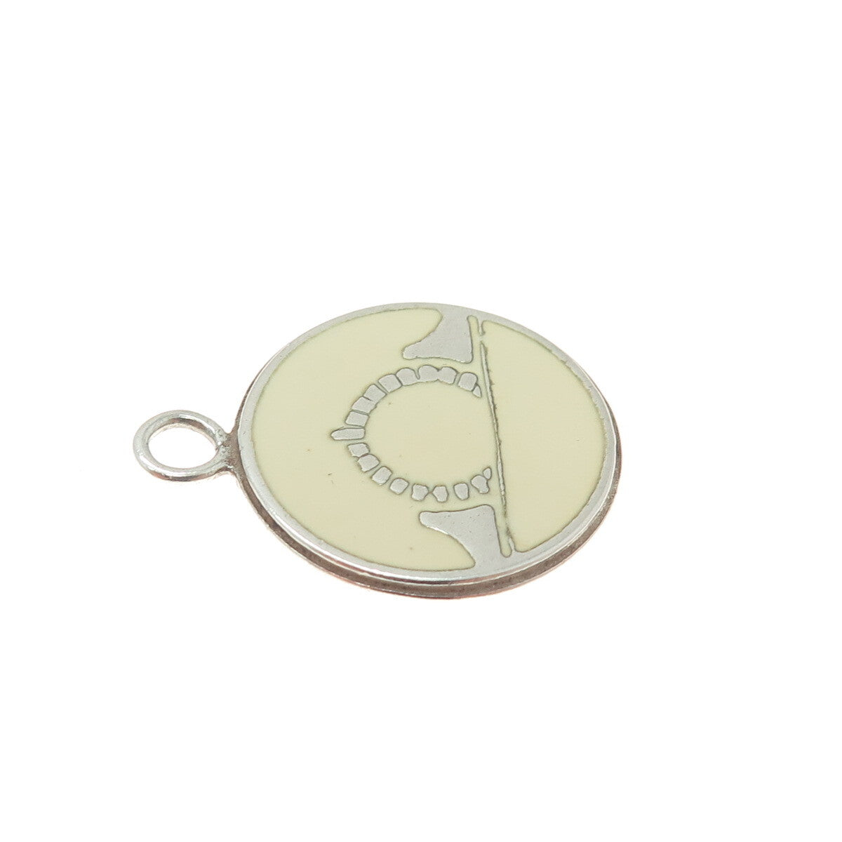 925 Sterling Silver Vintage Enamel Sunrise Minimalist Charm Pendant