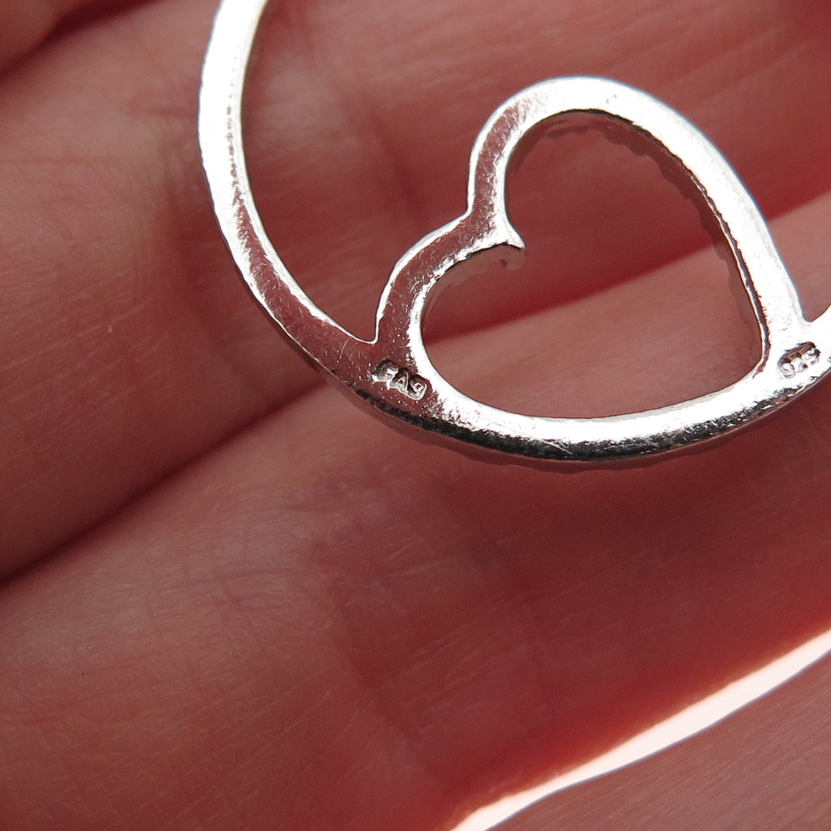 925 Sterling Silver Real Diamond Accent Heart Circle of Life Charm Pendant