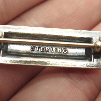 925 Sterling Silver Antique US Army Second Lieutenant Pin