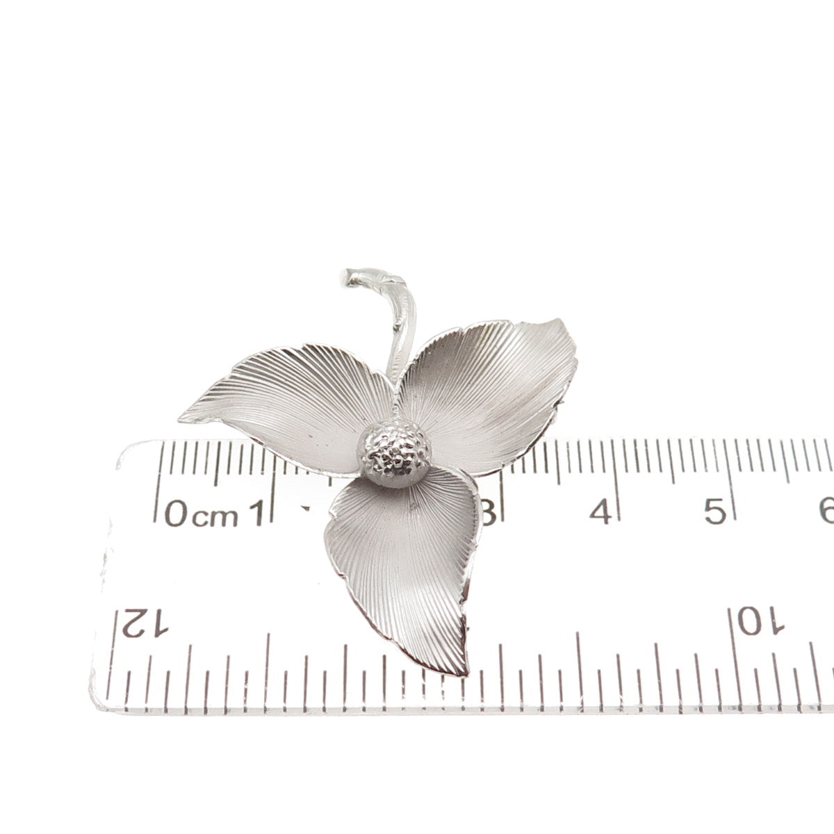 Binder Brothers 925 Sterling Silver Vintage Modernist Flower Pin Brooch