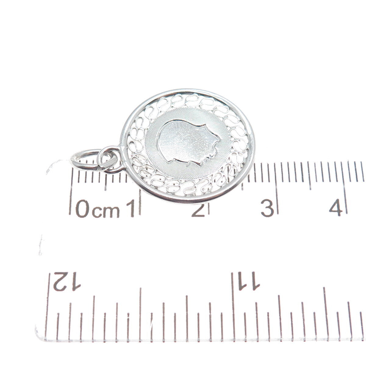 A & Z 925 Sterling Silver Vintage Boy's Face Profile Eternal Curve Charm Pendant