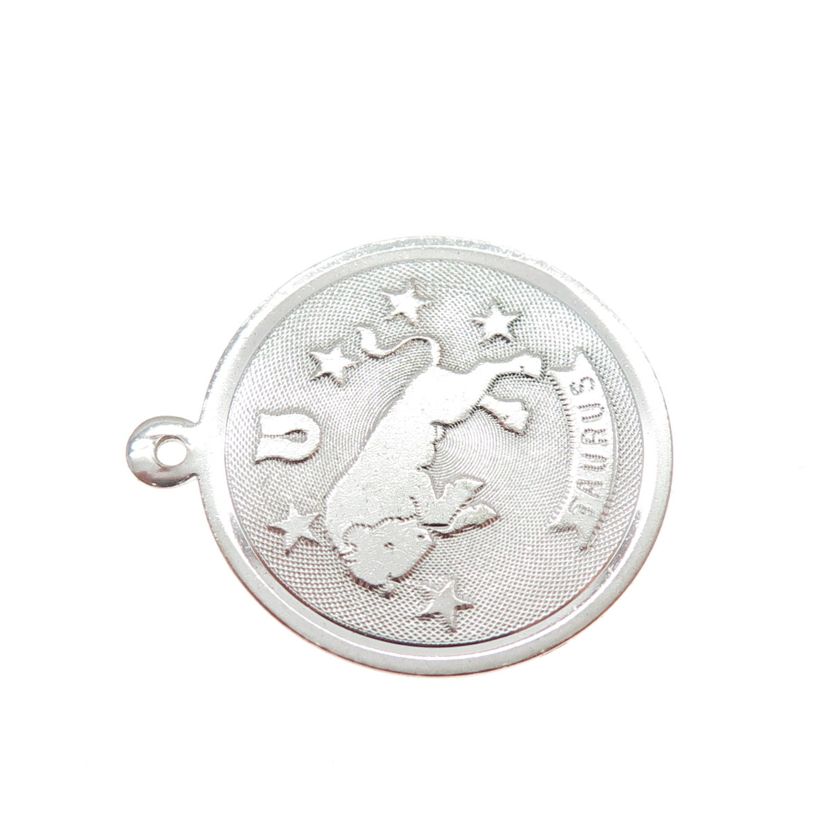 925 Sterling Silver Vintage Taurus Zodiac Sign Charm Pendant