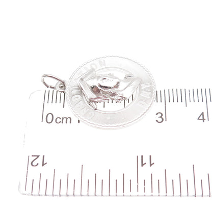 MARC MERCY 925 Sterling Silver Vintage Graduation Day Charm Pendant