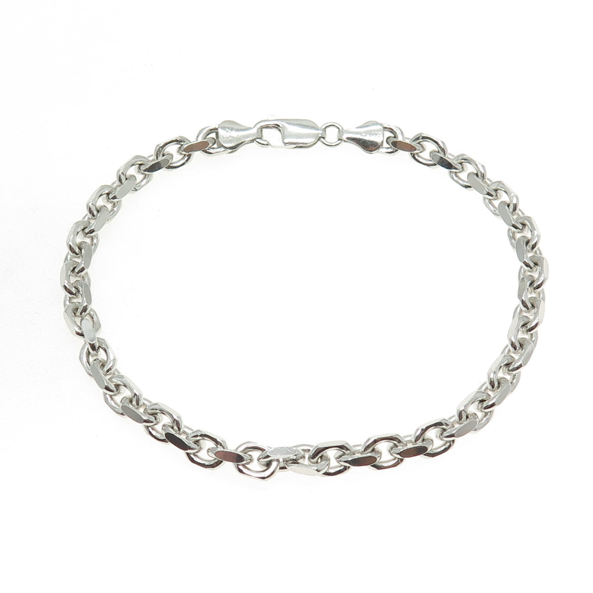 KARIZIA SPA KA 1772 925 Sterling Silver Italy Curb Link Bracelet 8.75"