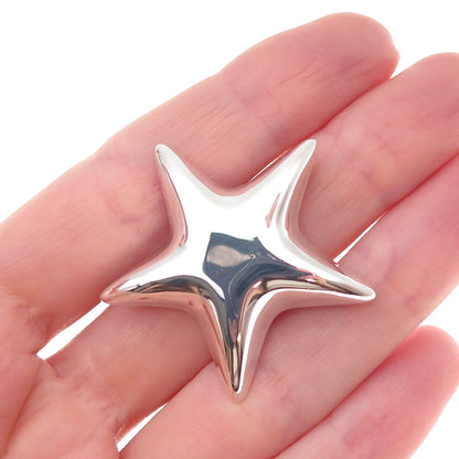 Tiffany & Co. 925 Sterling Silver Vintage Mexico Puffy Star Pin Brooch