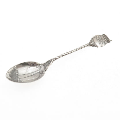 George E. Homer 925 Sterling Antique Art Deco Boston Baked Beans Coffee Spoon