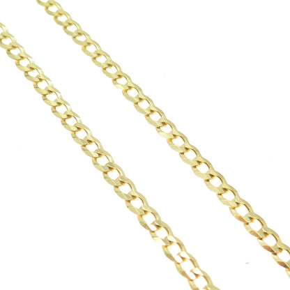 P. LUX 925 Sterling Silver Gold Plated Italy Curb Chain Necklace 20"