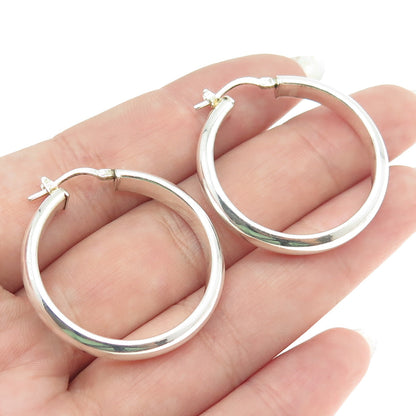 MILOR 950 Silver Vintage Italy Hinged Hoop Earrings